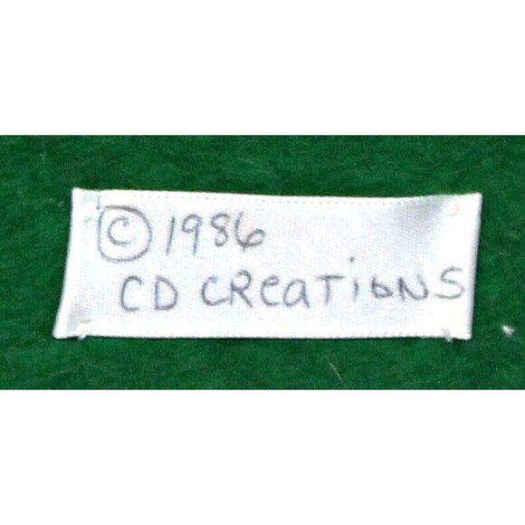 Hand Made  1986 CD Creations 21" Christmas Stocking Smiling Felt Christmas Tree - Picture 4 of 4